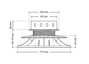 Stopa tarasowa STANDARD 30-220mm